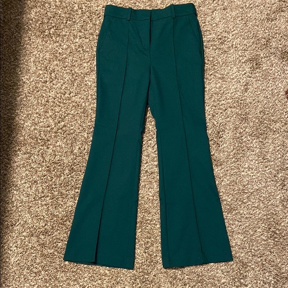Green Flare Boot Cut Pants - Picture 1 of 4